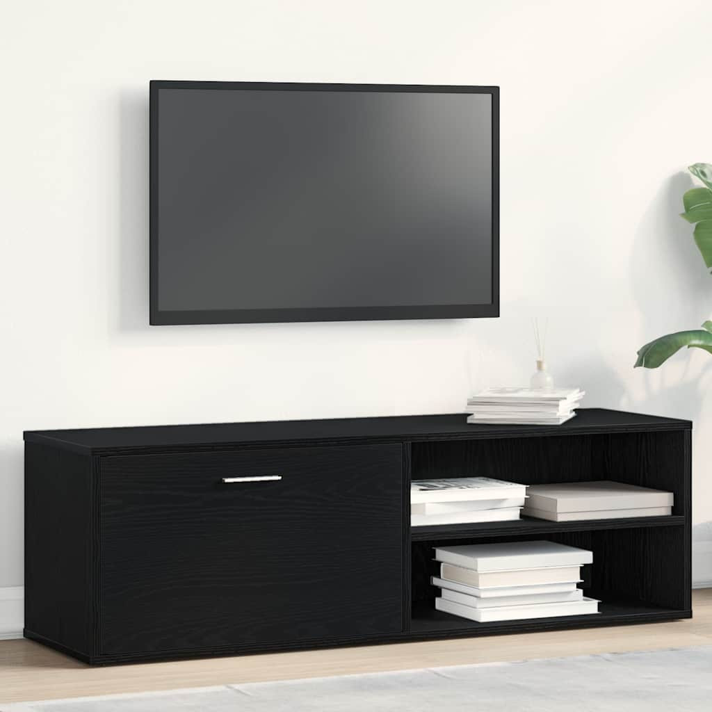 vidaXL TV-Schrank Schwarze Eiche 120x34x37 cm Holzwerkstoff