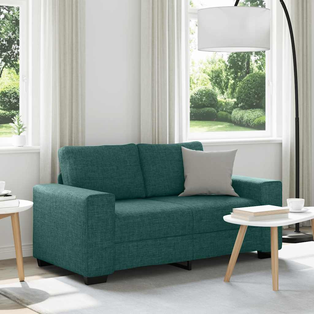 vidaXL 2-Sitzer-Sofa Dunkelgrün 160x77x82 cm Stoff