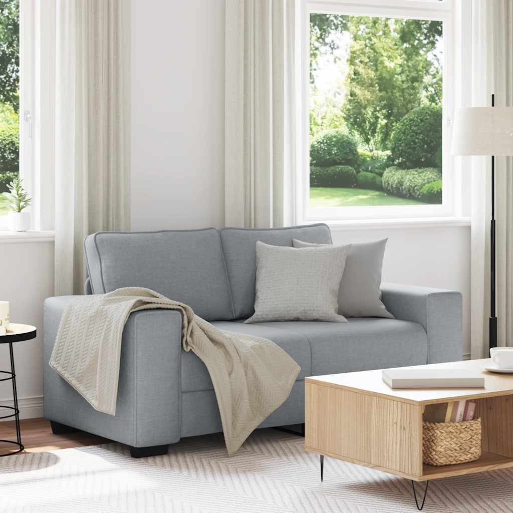 vidaXL 2-Sitzer-Sofa Hellgrau 160x77x82 cm Stoff