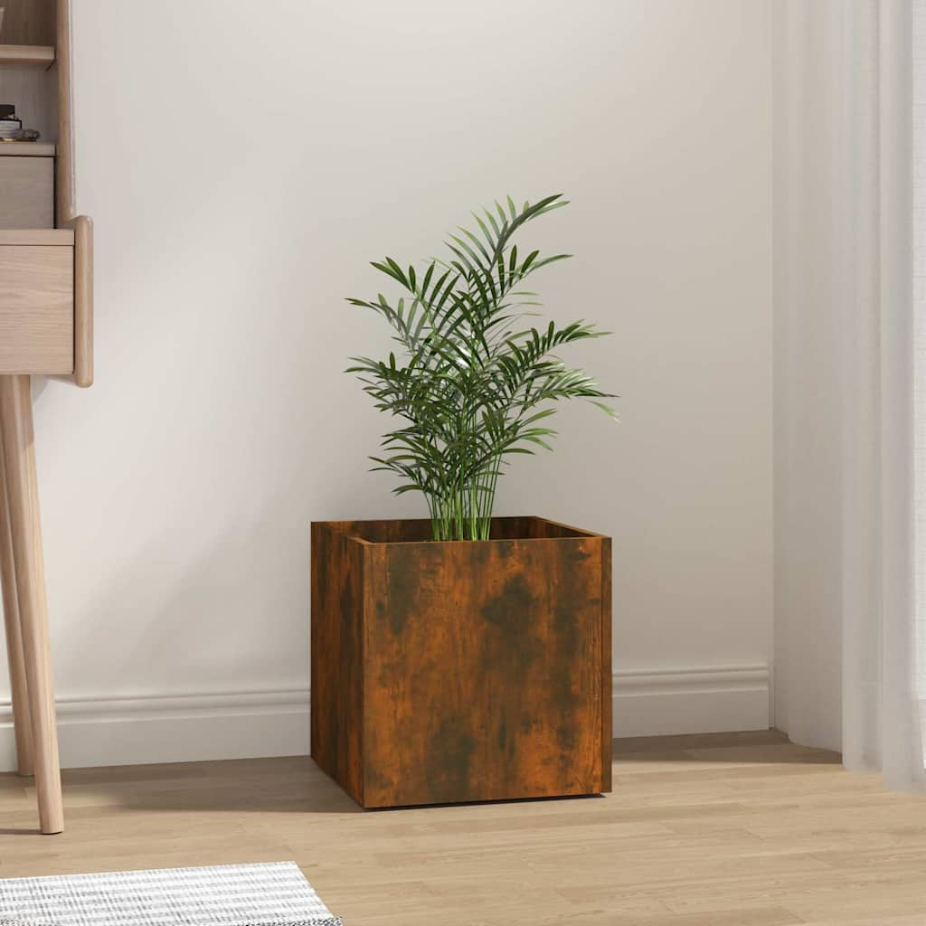 vidaXL Pflanzgefäß Räuchereiche 40x40x40 cm Holzwerkstoff