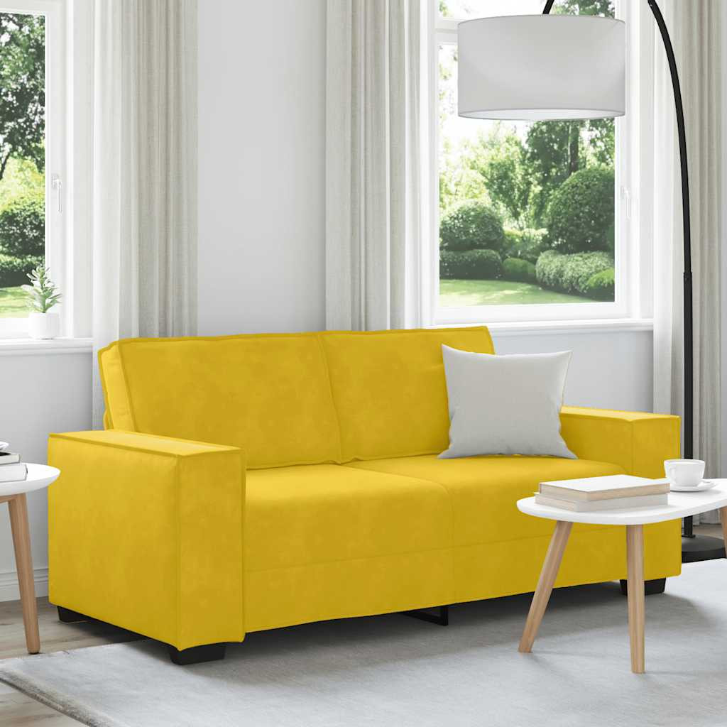 vidaXL 2-Sitzer-Sofa Gelb 180x78x84 cm Samt