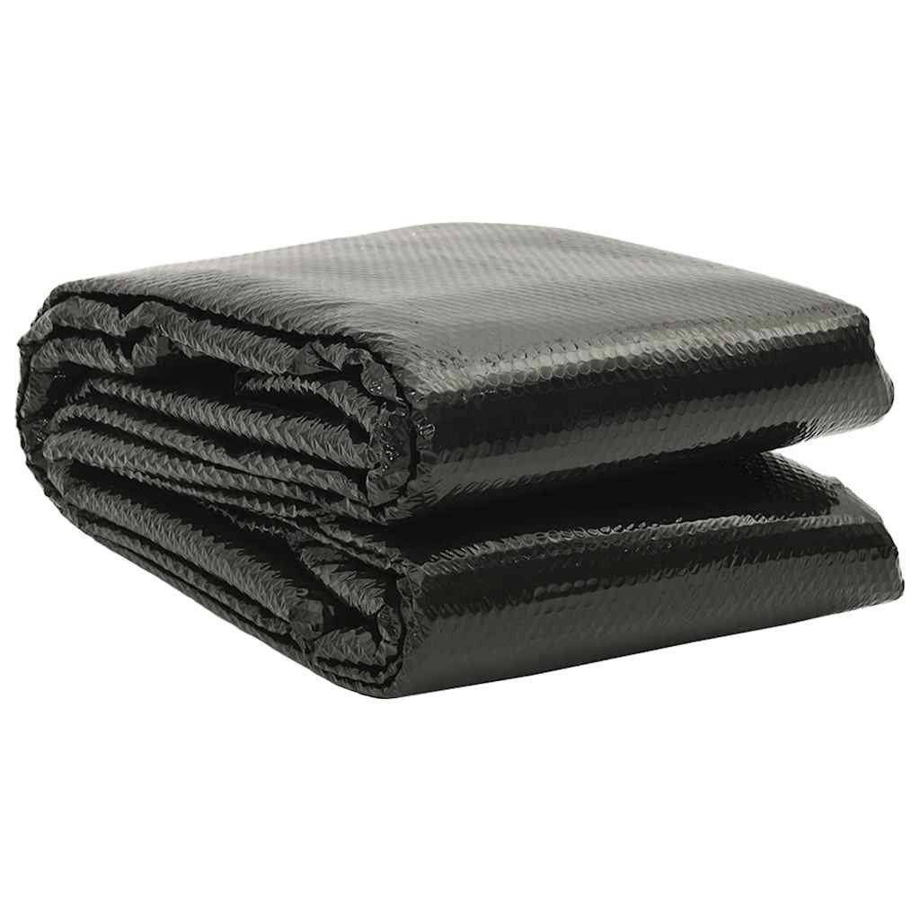 vidaXL Poolabdeckung Schwarz 260x160 cm PE