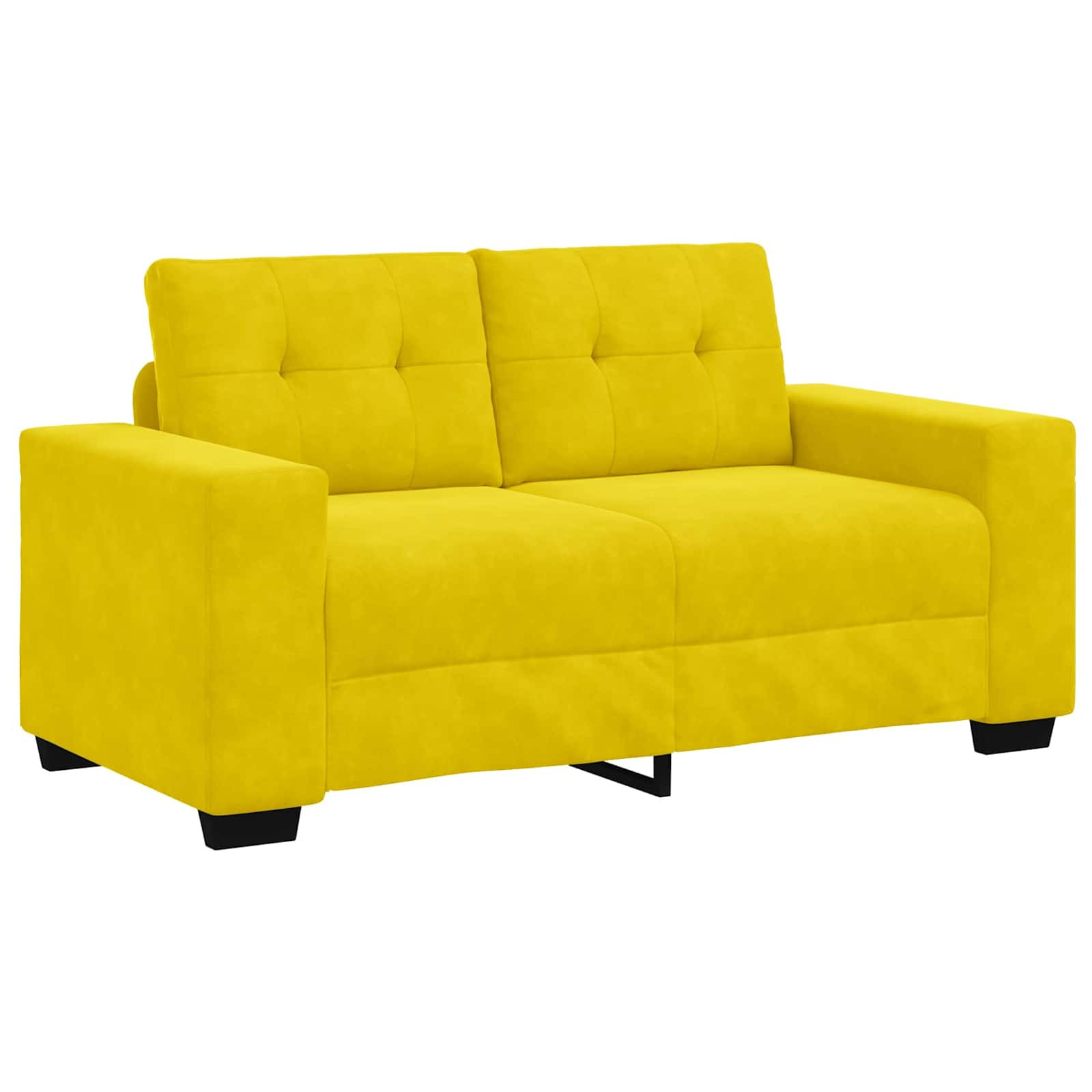 vidaXL Zweisitzer-Sofa Gelb 160 cm Samt