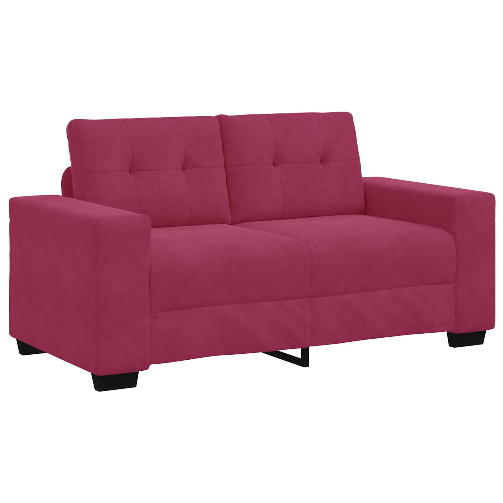 vidaXL Zweisitzer-Sofa Weinrot 160 cm Samt
