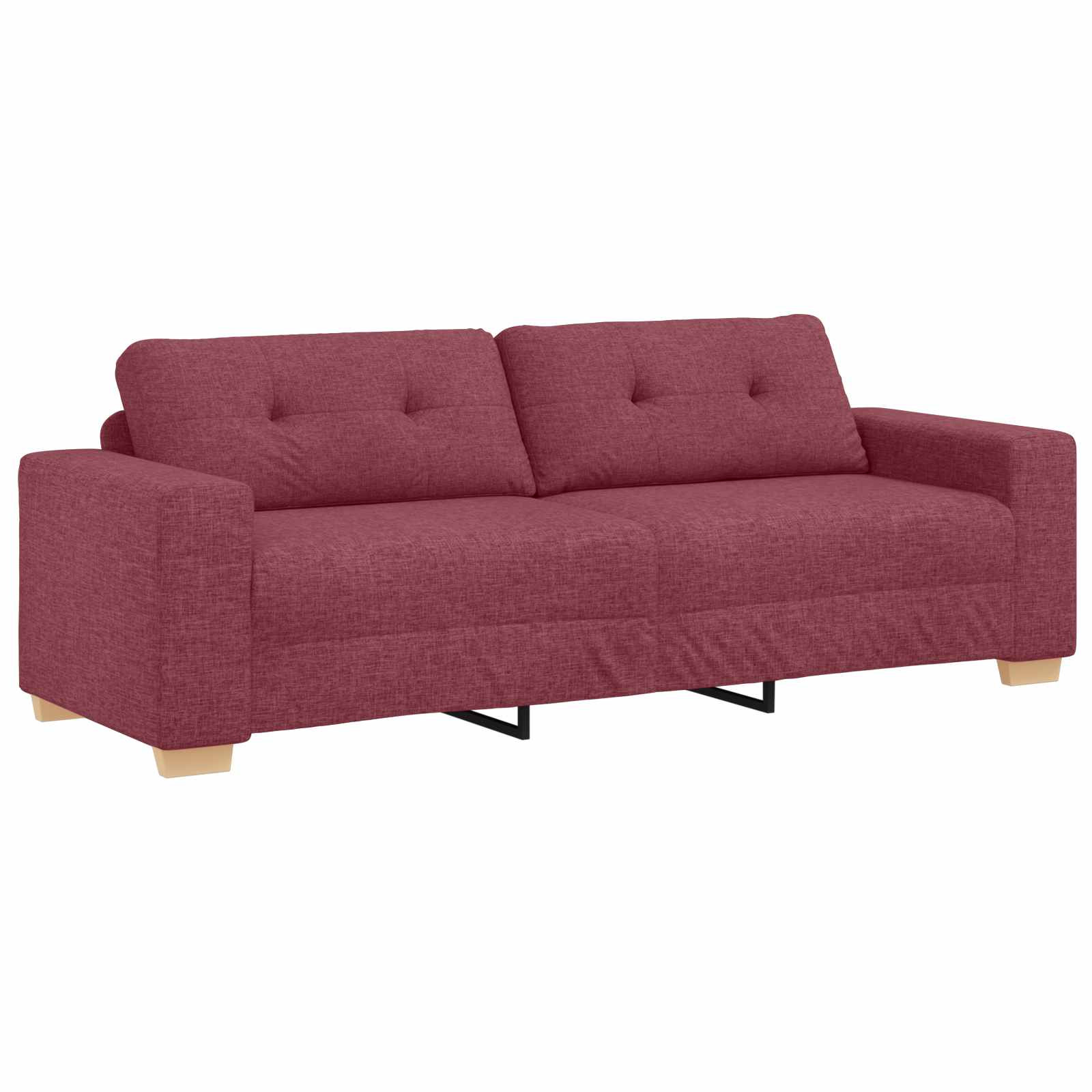vidaXL 3-Sitzer-Sofa Weinrot 220 cm Stoff