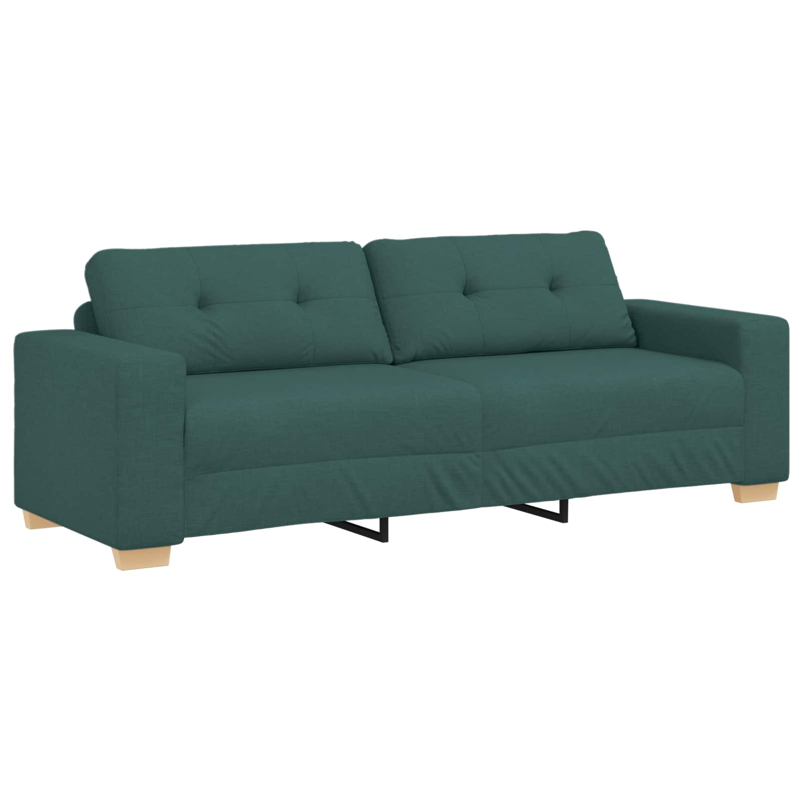 vidaXL 3-Sitzer-Sofa Dunkelgrün 220 cm Stoff