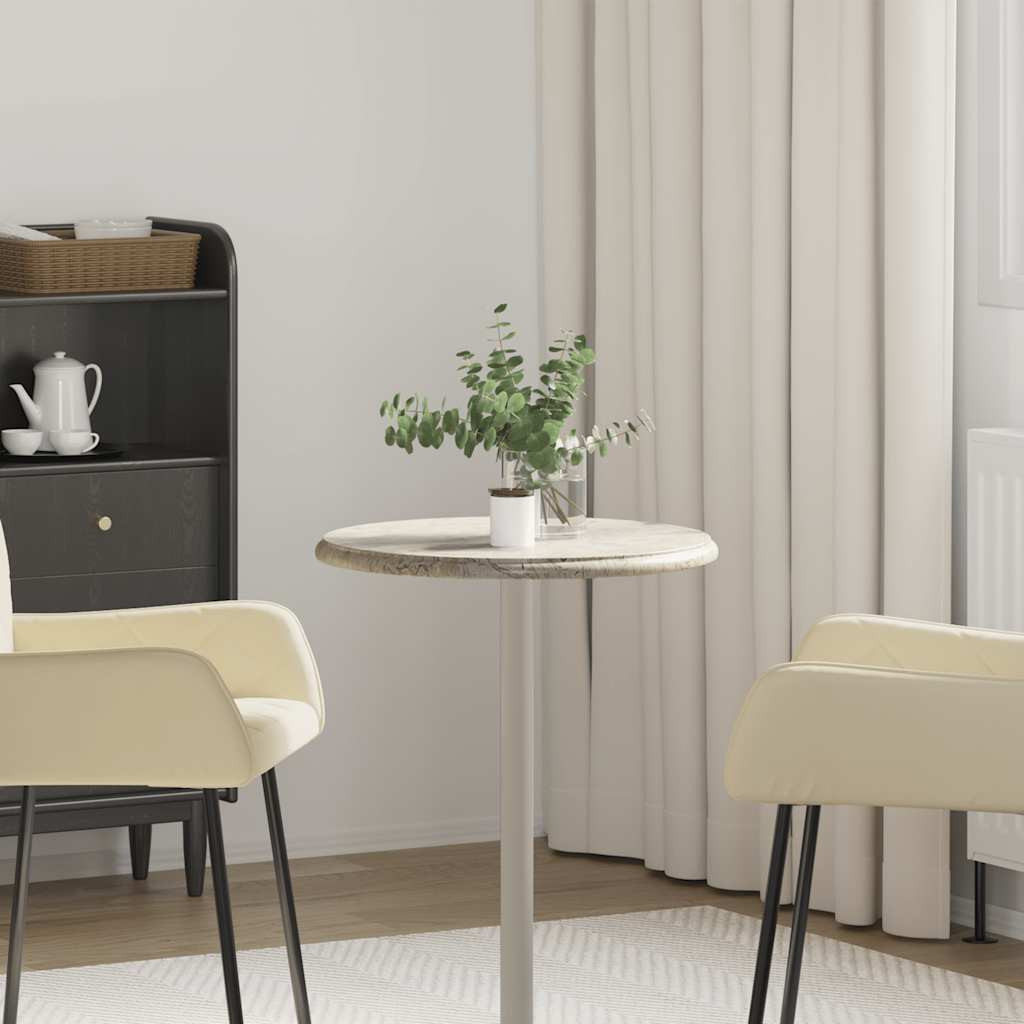 vidaXL Tischplatte Grau Ø50x2,5 cm Marmor