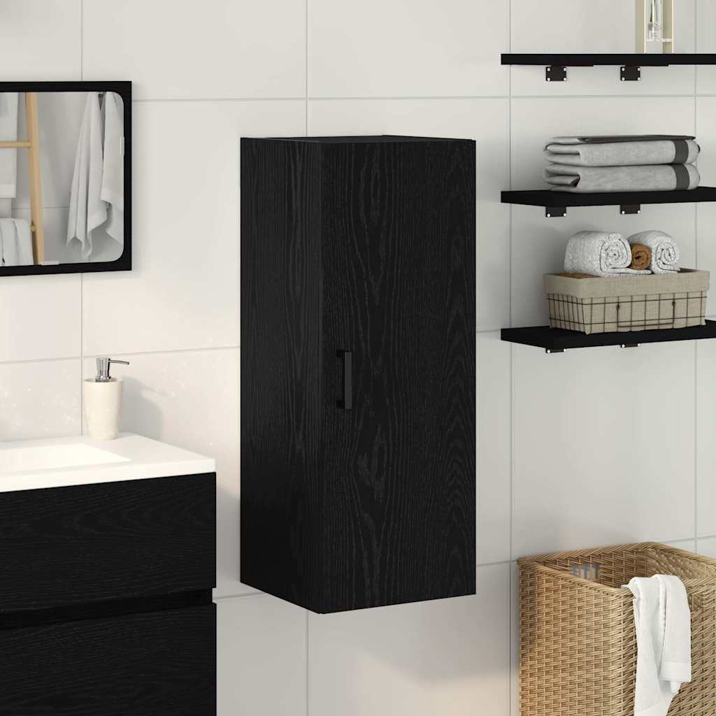 vidaXL Wandschrank Schwarze Eiche 34,5 x 34 x 90 cm Holzwerkstoff