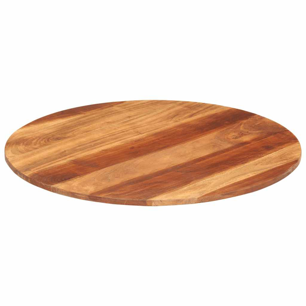 vidaXL Tischplatte Massivholz Akazie Rund 15-16 mm 70 cm