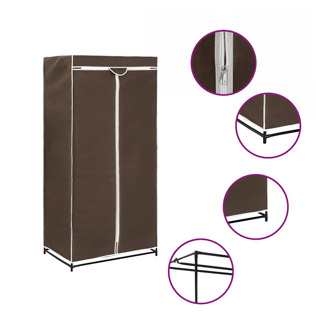 vidaXL Kleiderschrank Braun 75×50×160 cm