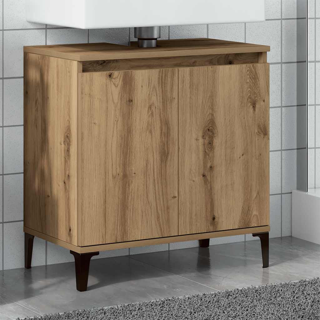 vidaXL Waschbeckenunterschrank Artisan-Eiche 58x33x60 cm Holzwerkstoff