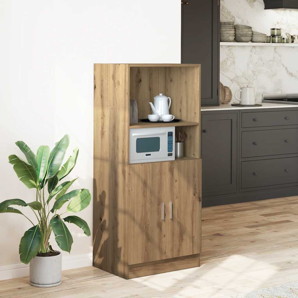 vidaXL Küchenschrank Artisan-Eiche 57x41,5x131,5 cm Holzwerkstoff