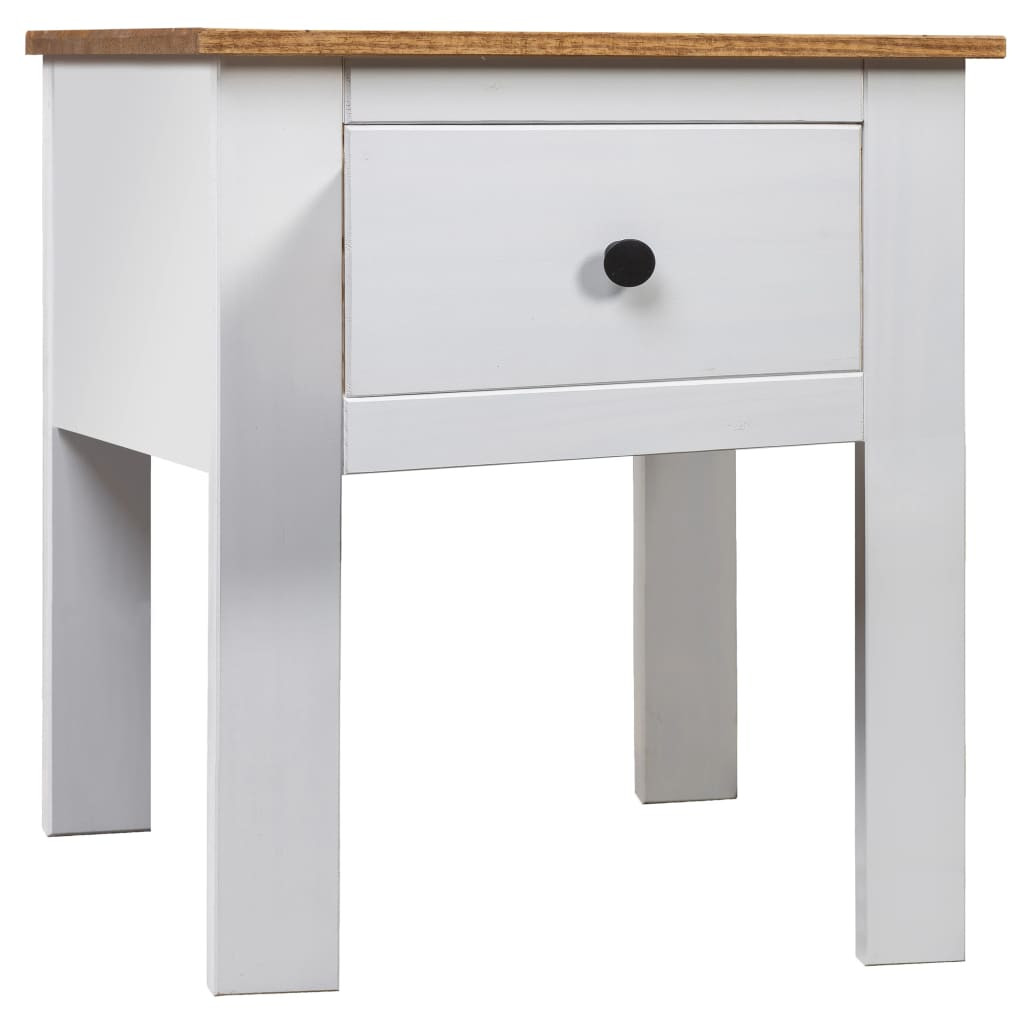 vidaXL Nachttisch Weiß 46x40x57 cm Kiefernholz Panama