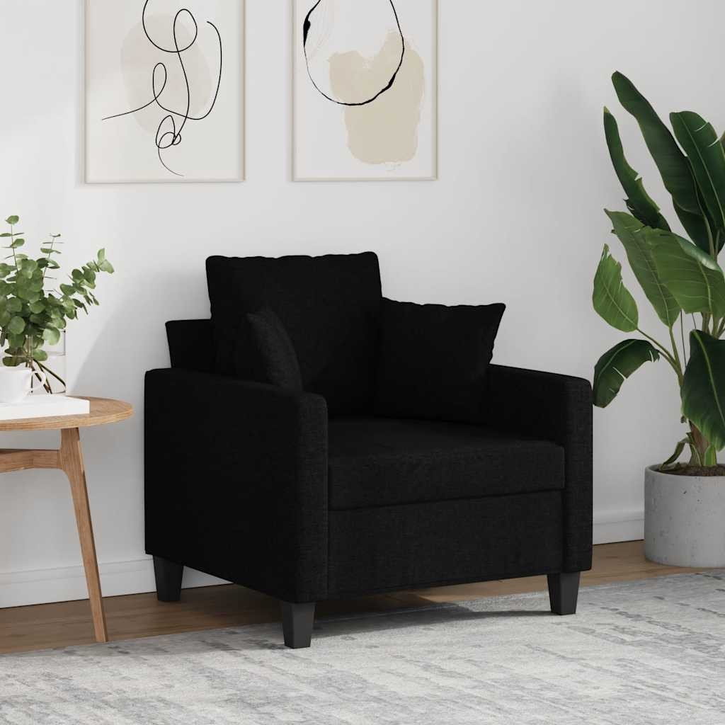 vidaXL Sessel Schwarz 60 cm Stoff