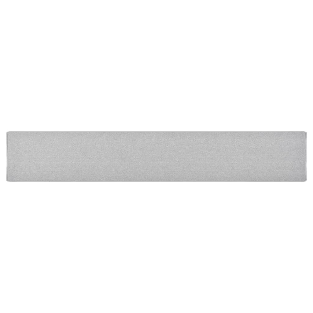 vidaXL Teppichläufer Hellgrau 50x300 cm