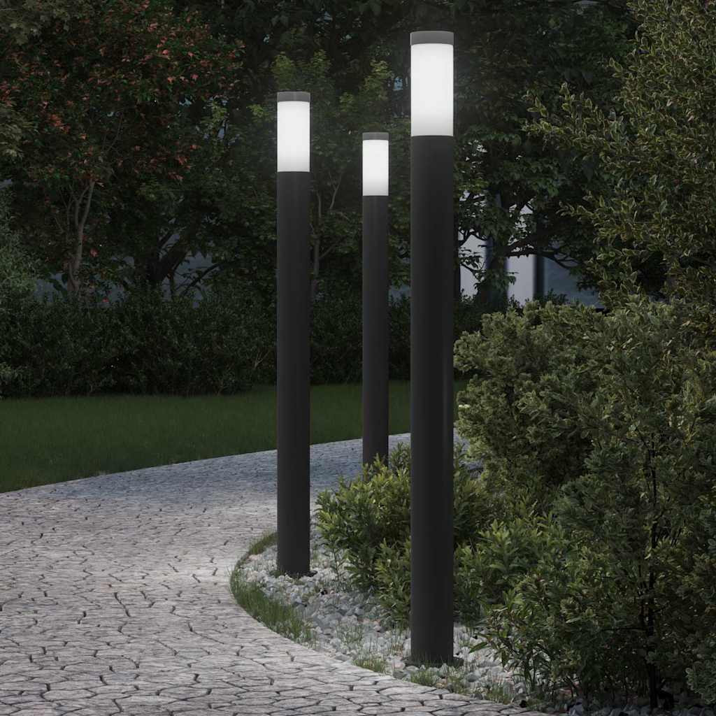 vidaXL Pollerleuchten 3er 110 cm Edelstahl IP44
