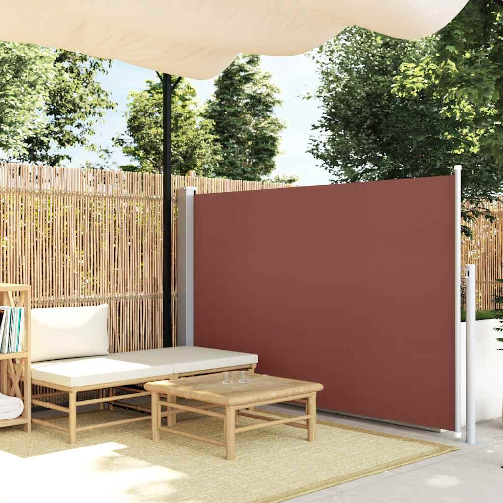 vidaXL Ausziehbare Seitenmarkise 140×500 cm Braun