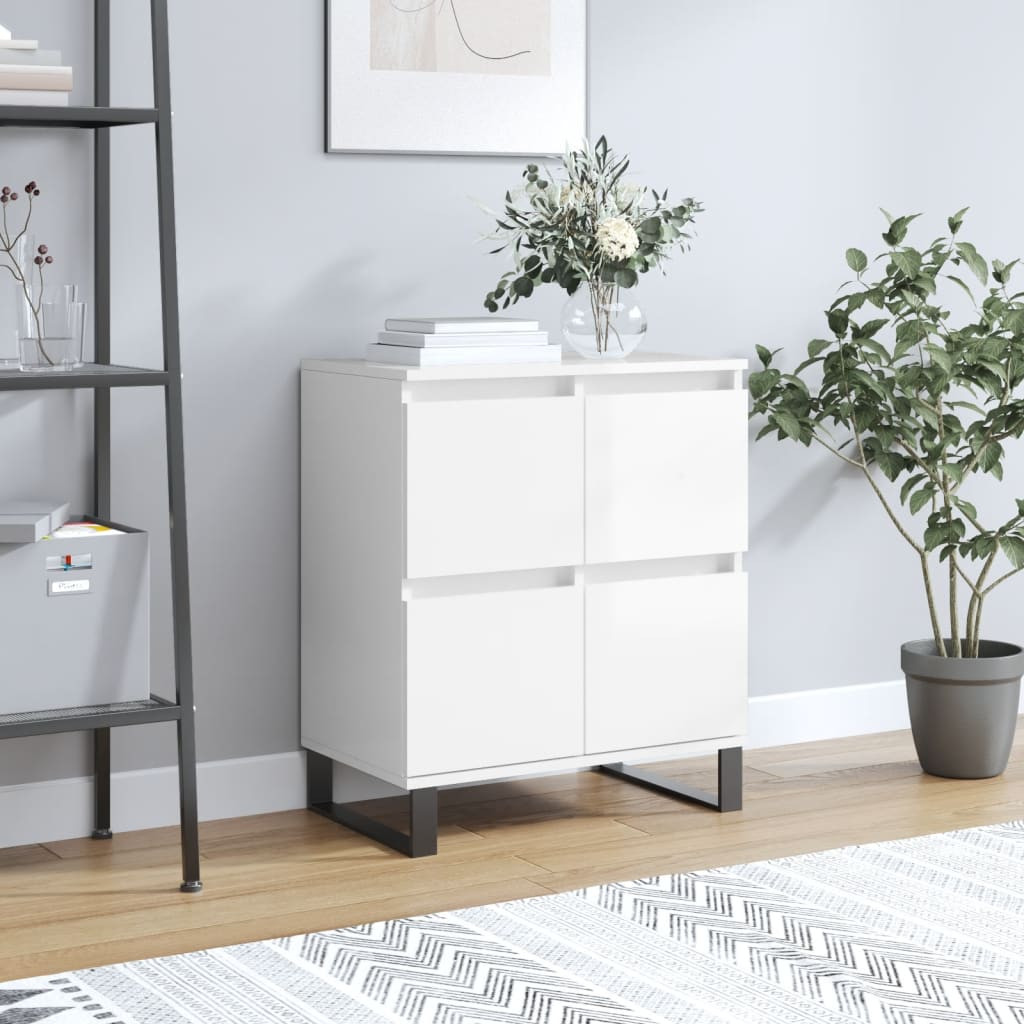 vidaXL Sideboard Hochglanz-Weiß 60x35x70 cm Holzwerkstoff