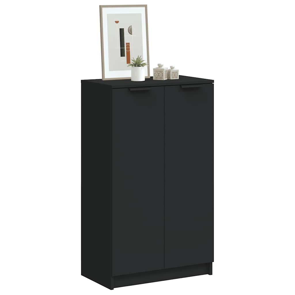 vidaXL Schuhschrank Schwarz 59x35x100 cm Holzwerkstoff