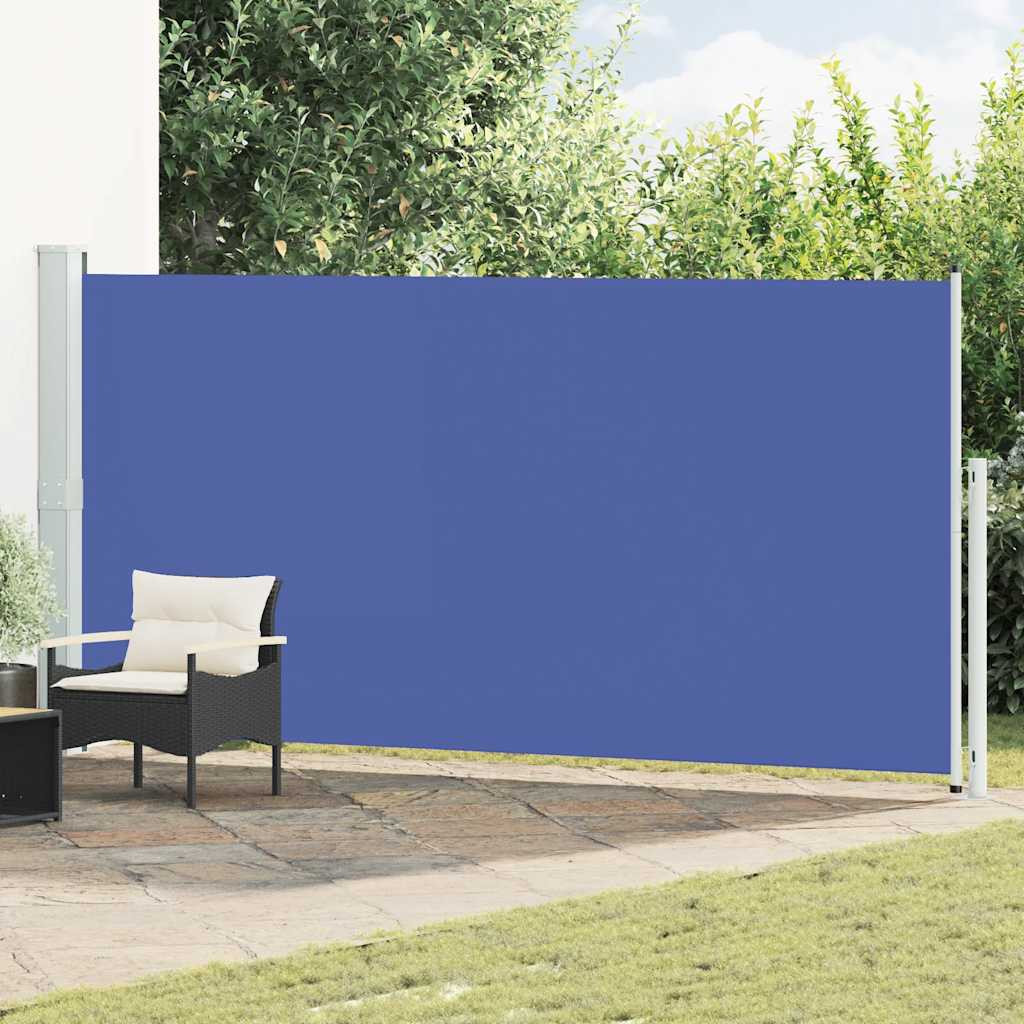 vidaXL Seitenmarkise Ausziehbar 180x500 cm Blau