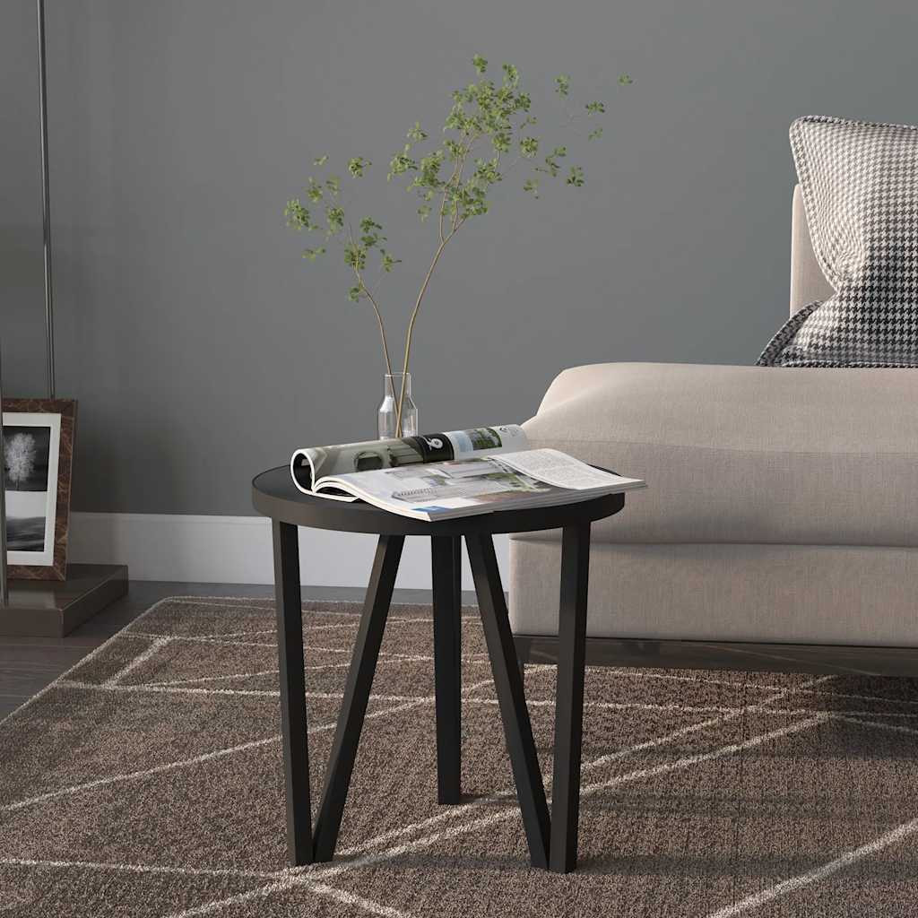 vidaXL Beistelltisch Schwarz Ø35 cm MDF