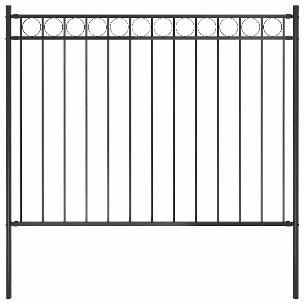 vidaXL Gartenzaun ASSEN Stahl 1,7 x 1,2 m Schwarz
