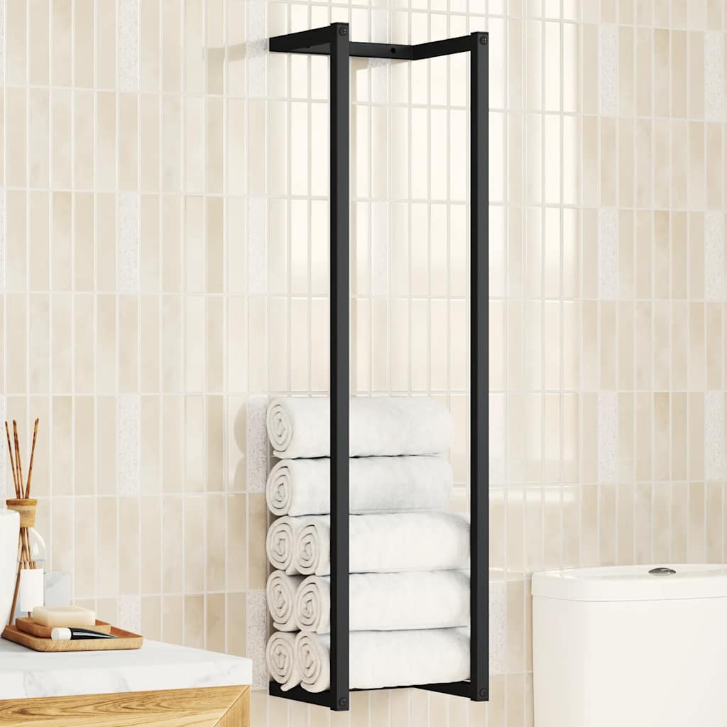 vidaXL Handtuchständer Schwarz 25x20x95 cm Eisen