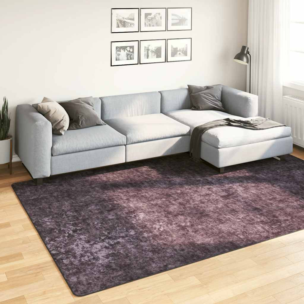 vidaXL Teppich Waschbar 190x300 cm Anthrazit
