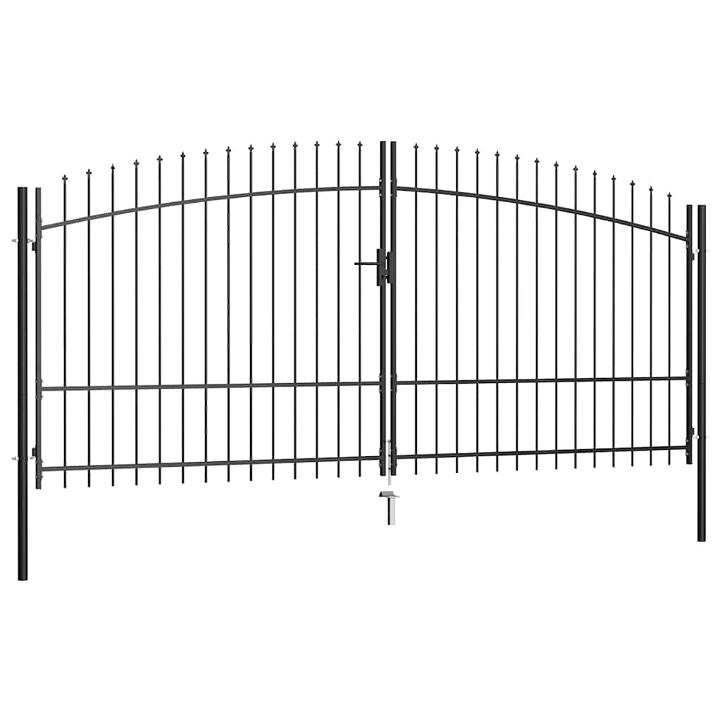 vidaXL Doppeltür-Gartentor Woerden mit Speerspitze 400 x 224,5 cm