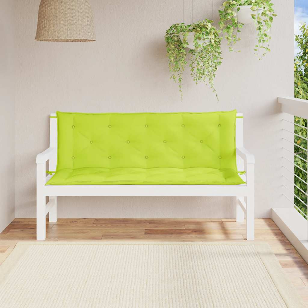 vidaXL Gartenbank-Auflagen 2 Stk. Knallgrün 150x50x7 cm Oxford-Gewebe
