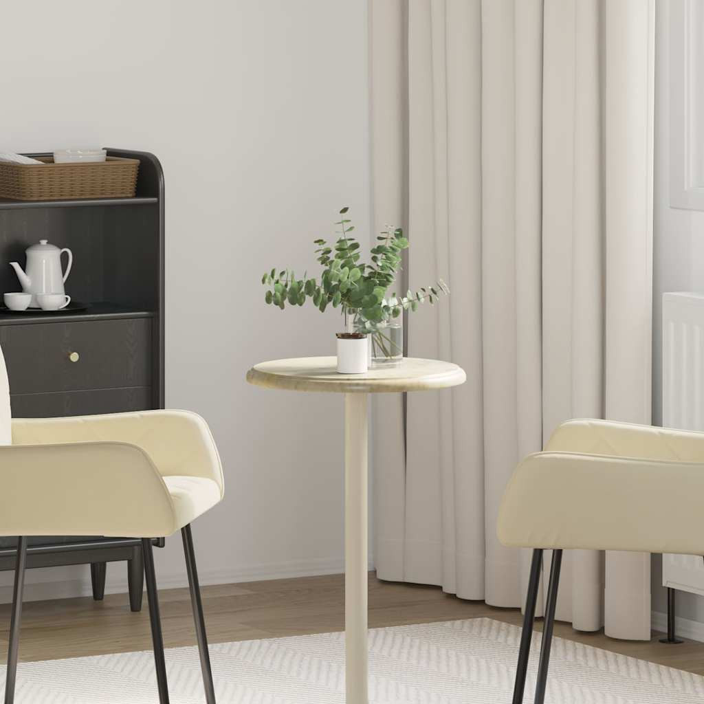 vidaXL Tischplatte Creme Ø40x2,5 cm Marmor
