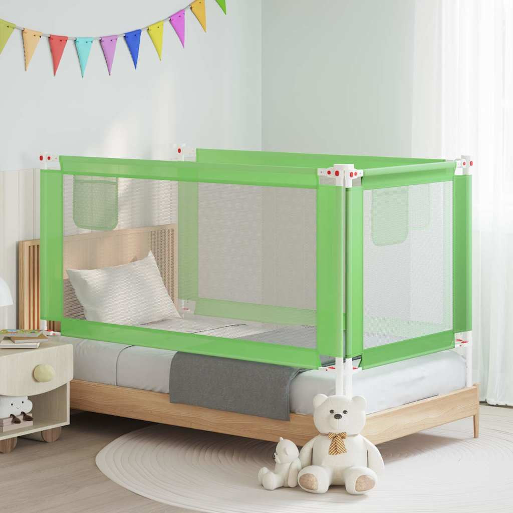 vidaXL Kleinkind-Bettschutzgitter Grün 160x25 cm Stoff