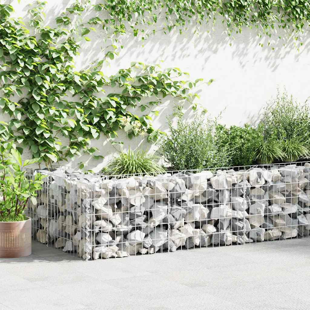 vidaXL Gabionenkorb Pflanzkasten Gemüse-Hochbeet Stahl 300×30×50 cm