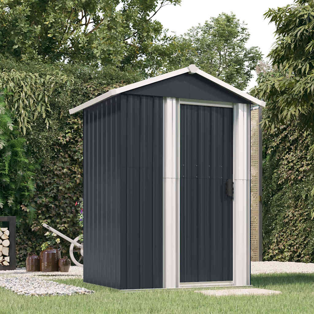 vidaXL Geräteschuppen Anthrazit 126x97,5x177 cm Verzinkter Stahl