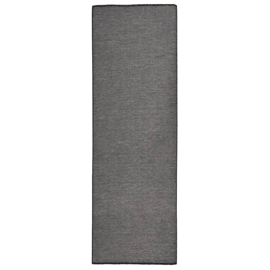 vidaXL Outdoor-Teppich Flachgewebe 80x250 cm Grau
