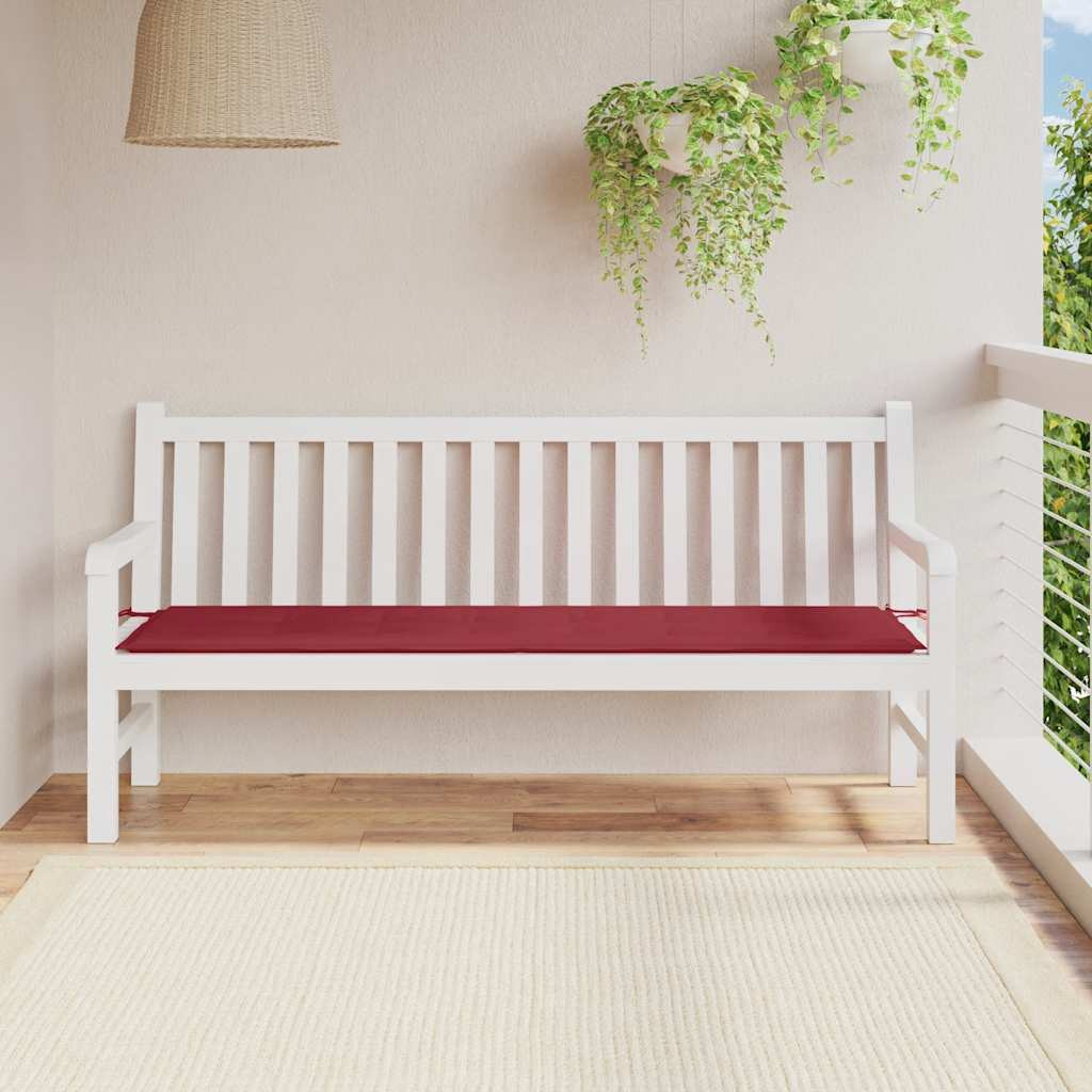 vidaXL Gartenbank-Auflage Weinrot 180x50x3 cm Oxford-Gewebe